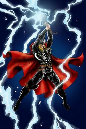 Thor Cartoon iPhone Ipod Touch Android Wallpaper