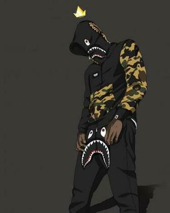 Hypebeast Pictures Jllsly Cartoon In Supreme Wallpaper