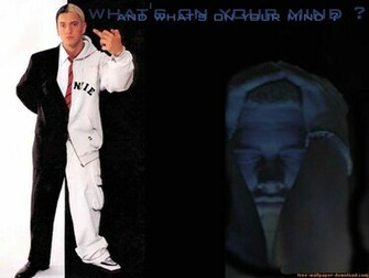 Desktop Wallpaper Eminem In Zwart En Wit Met