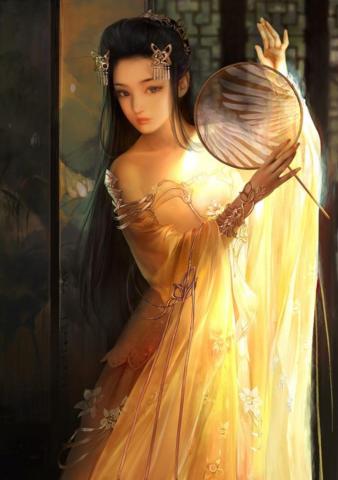 Fantasy Dress Long Hair Beautiful Girl Face Wallpaper HD