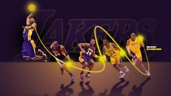 All About Basketball Kobe Bryant With Club La Lakers Wallpaper