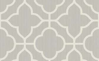 Traditional Ogee White And Grey Wallpaper