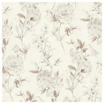 Fd67372 Zinc Jolie Floral Flowers Peach Pale Grey Wallpaper