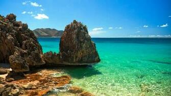 Our Pc Looks More Peaceful Beach Scene Desktop Wallpaper Clear Water
