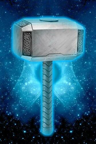 Glowing Thor Hammer Background By Kalel7