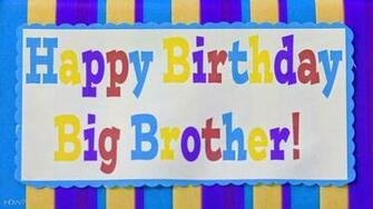 Happy BirtHDay Big Brother Card Colored Stripes Text HD Wallpaper