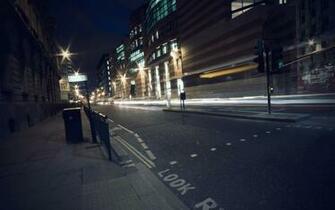 City Streets At Night Wallpaper Street