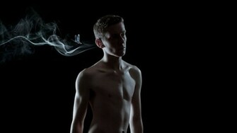 Men Model Dragonfly Smoke Wallpaper Black Background Style Jpg