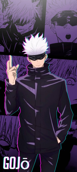 Purple Gojo Jujutsu Kaisen iPhone Wallpaper