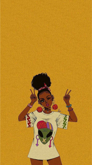 Baddie Cartoon Girl Doing V Sign 28p8yeg2f6gl1y9i Wallpaper