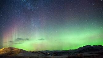 Wallpaper Iceland 5k 4k Northern Lights Mountains