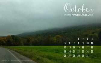 October Photo Background Calendar In The Finger Lakes