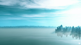 Misty Lake Wallpaper By Vuenick