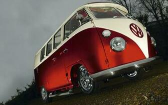 Vw Red Volkswagen Combi Van Bus Wallpaper
