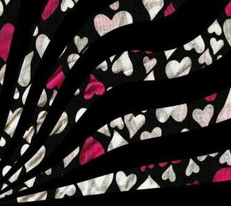 Tiny Black And White Hearts