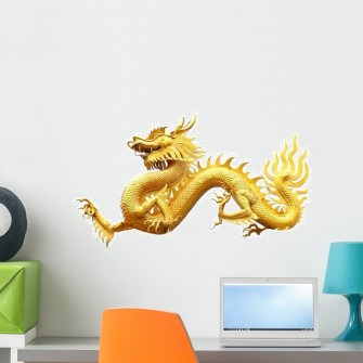 Amazon Wallmonkeys Golden Chinese Dragon Wall Decal Peel And