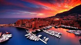 Monaco Sunset Wallpaper HD Desktop 4k High