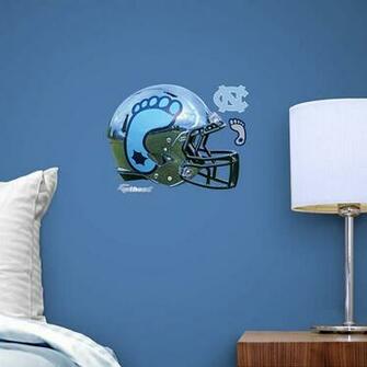 Small North Carolina Tar Heels Chrome Helmet Teammate Decal Shop