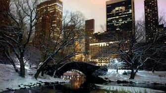 New York Winter Wallpaper Top Background