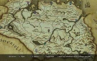 Skyrim Map Wallpaper