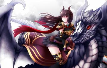 Wallpaper Girl Game Anime Dragon Japanese Granblue Fantasy