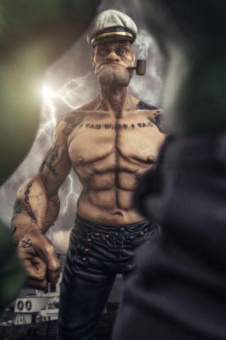 Popeye Vs Hulk An Art Print By Glenn Meling The Sailor