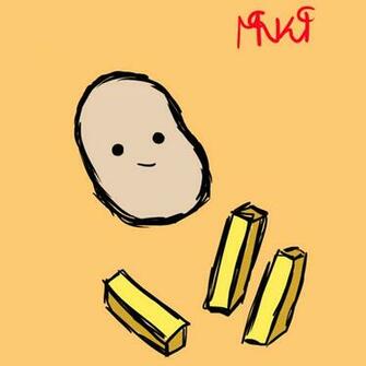Kawaii Potato With Fries By Minkichan