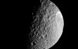 Space Image Blasted Mimas