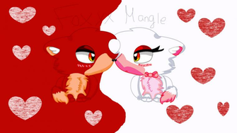 Foxy X Mangle Fnaf By Darknightmarewing