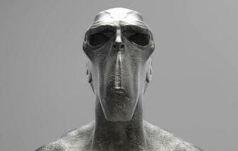 Wallpaper Statue Sculpture Alien Head Humanoid Image For