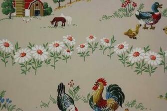 Farm Wallpaper Vintage