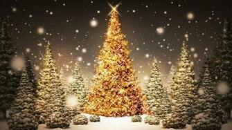 Wallpaper New Year Christmas Trees Wood Card Snow Night Holiday