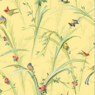Floral Wallpaper Yellow Double Roll Traditional