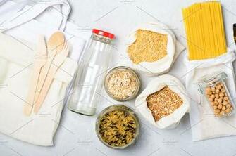 Zero Waste Background Eco Friendly Food Drink Photos