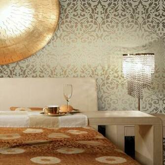 Home Monaco Ornate Damask Gold