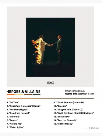 Metro Boomin Heroes And Villains Album Art Board