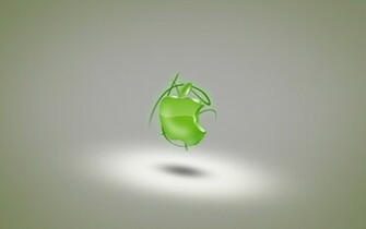 Green Glass Apple Wallpaper