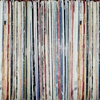 Vintage Record Album Covers On A Bookshelf Dig Designer