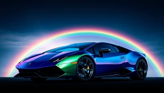 Rainbow Lamborghini Wallpaper