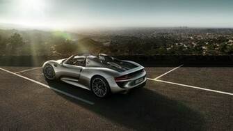 Porsche Spyder X Wallpaper Rear Sun