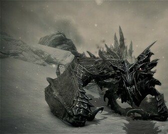 The Elder Scrolls V Skyrim Alduin Wallpaper Art HD