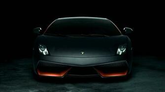 Amazing Black Lamborghini Aventador Front Wallpaper