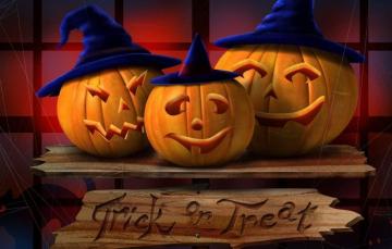 Wallpaper Night Board Web Pumpkin Three Halloween