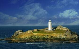 Cliff And Lighthouse Wallpaper Wallpaperlepi