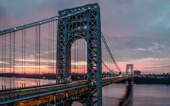 George Washington Bridge At Twilight Wallpaper