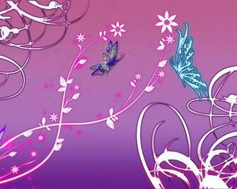 Wallpaper Tags Flower Purple Butterfly Butterflies Pink Flowers