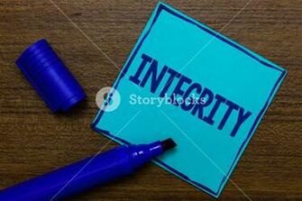Writing Note Showing Integrity Business Photo Showcasing Quality