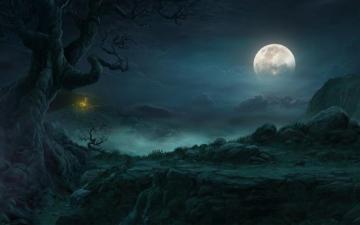 Full Moon Night Sky Wallpaper HD On