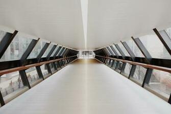 Wallpaper Id A Skywalk Hallway At The Crossrail Place