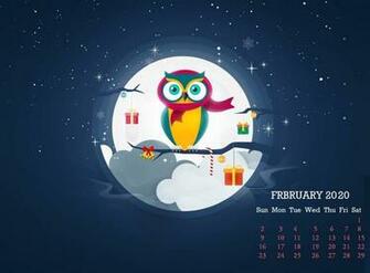 February Desktop Wallpaper Calendar